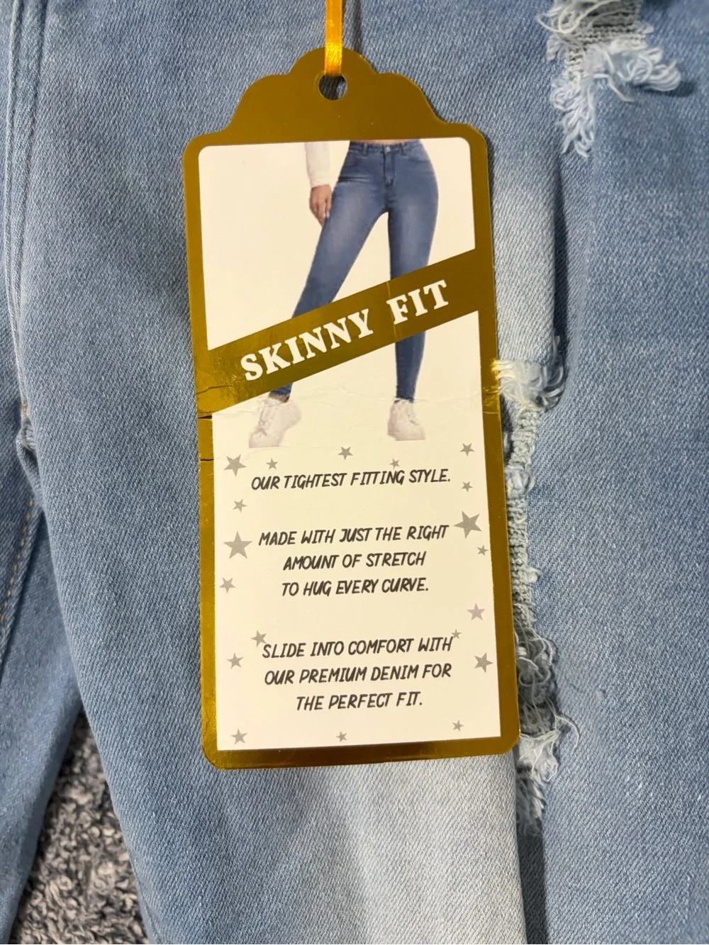 Celebrity Ace High Rise Skinny Ankle Jeans Size 9/29 Distressed Butterfly Chain